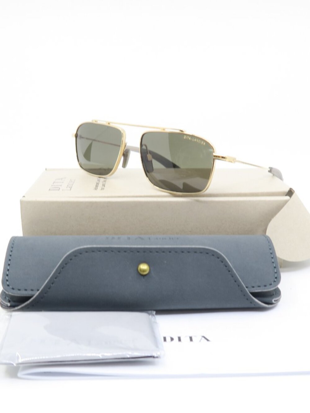 DITA Ichi Lancier DLS-109-A-02 Gold & Green Titanium, New Sunglasses Frames.